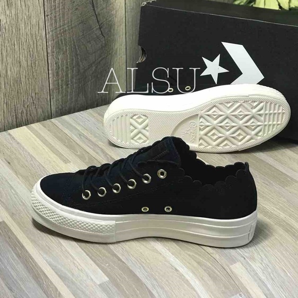 NWT Converse Lift Low Top Suede Black W AUTHENTIC - Picture 7 of 8